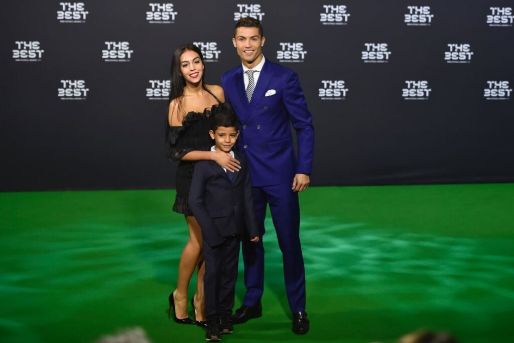 Cristiano Ronaldo and Georgina Rodriguez seen together at The Best FIFA Football Awards in Switzerland with Ronaldo's son