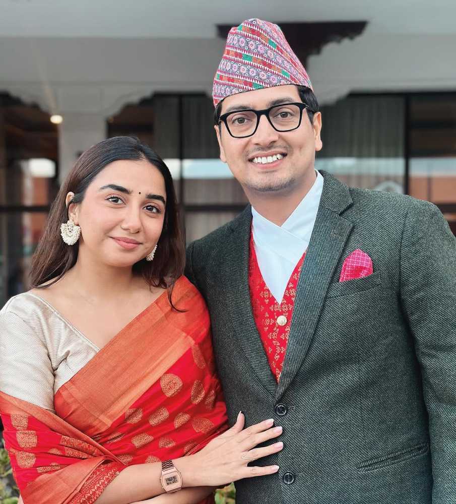 Prajakta Koli and Vrishank Khanal Engagement